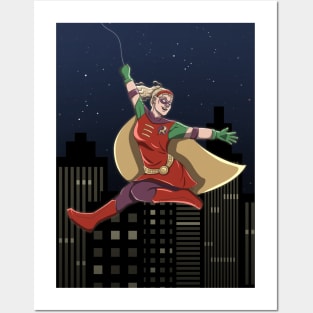 Flying Superhero Girl Posters and Art